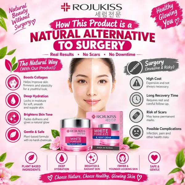 Bounty Bliss Rojukiss White Poreless Day Cream – Brightening Moisturizer for Smooth, Poreless & Radiant Skin (Lightweight Daily Use Cream — photo 4