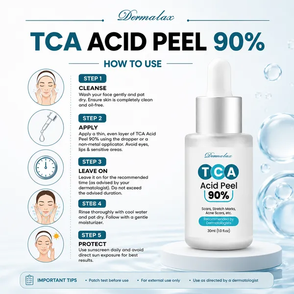 Bounty Bliss Dermalax TCA Peel 90%  Professional Deep Exfoliating Radiance Chemical Peel 30 ml — photo 4