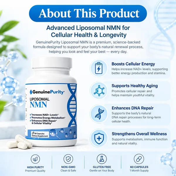 Bounty Bliss Genuine Purity Liposomal NMN 60 capsules — photo 3