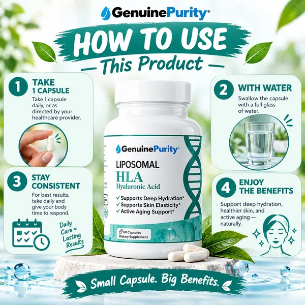 Bounty Bliss Genuine Purity Liposomal HLA Hyaluronic Acid  60 capsules — photo 4