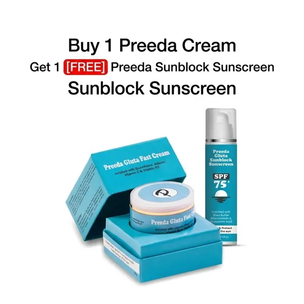 Bounty Bliss Preeda Gluta Fast Glutathione Combo Cream for Skin Brightening with Sunblock Lotion SPF 75 | Moisturizing, Even Tone & UV Protection | Combo Pack — photo 4