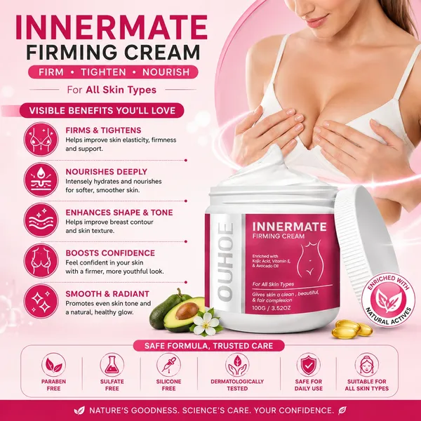 Bounty Bliss INNERMATE Firming Cream for Women | Skin Tightening & Nourishing Cream | Herbal Formula with Kojic Acid, Vitamin E & Avocado Oil — photo 2