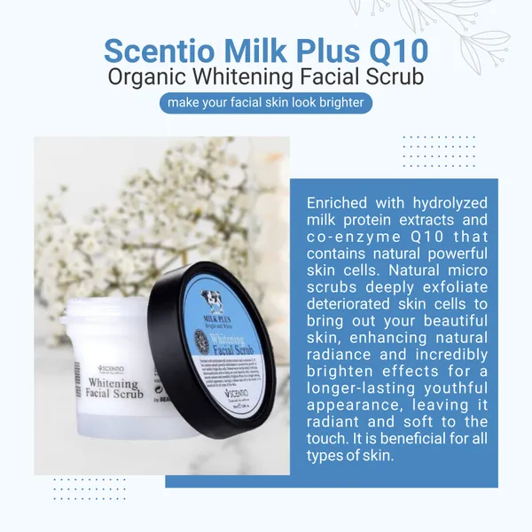 Bounty Bliss Scentio Milk Plus Organic Whitening Facial Mask 100 ML (Made In Thailand) — photo 3