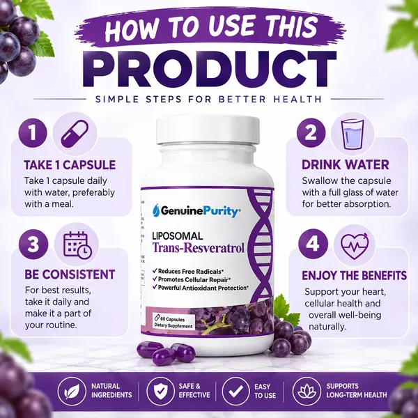 Bounty Bliss Genuine Purity Liposomal Trans-Resveratrol 60 capsules — photo 2