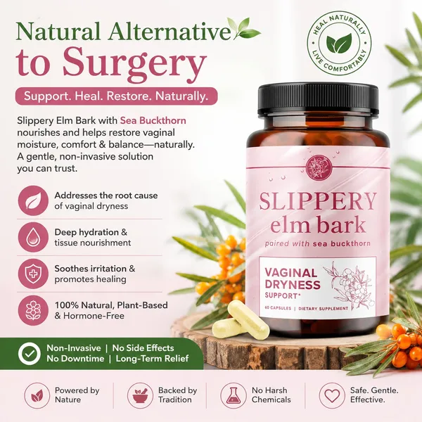 Bounty Bliss SLIPPERY ELM BARK VAGINAL 60 CAPSULES - Instant Tightener Rejuvenation Intimate Femine Firming — photo 4