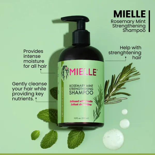 Bounty Bliss MIELLE Rosemary Mint Strengthening Shampoo Infused with Biotin Cleanser 355 ML — photo 3