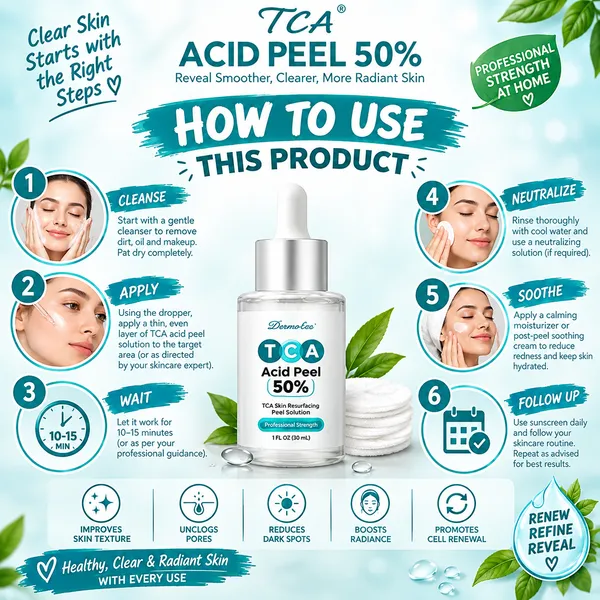 Bounty Bliss Dermalax TCA Peel 50%  Professional Deep Exfoliating Radiance Chemical Peel 30 ml — photo 4