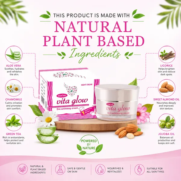 Bounty Bliss Pinkish Vita Glow Skin Whitening Cream 30g, Skin Glow Enhancing Moisturizer, Reduces Pigmentation and Dark Spots, for Women and Men, All Skin Types — photo 4