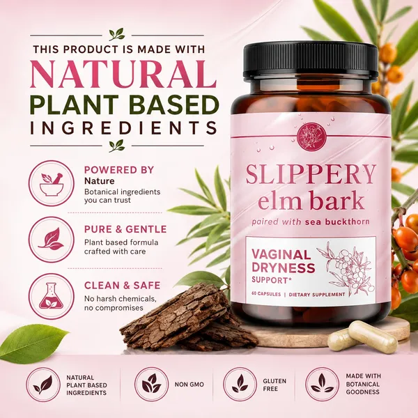 Bounty Bliss SLIPPERY ELM BARK VAGINAL 60 CAPSULES - Instant Tightener Rejuvenation Intimate Femine Firming — photo 3