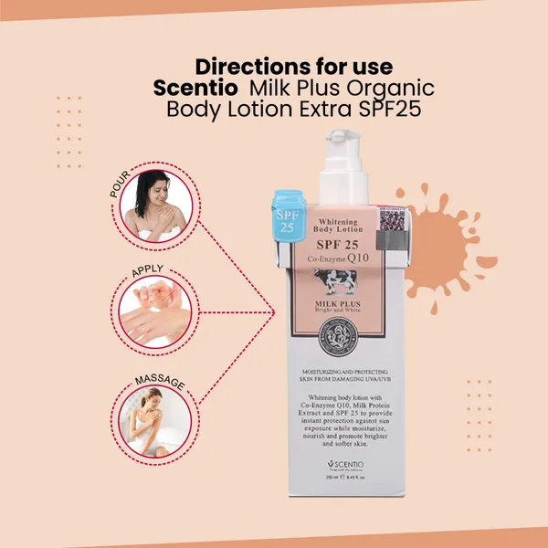 Bounty Bliss Scentio Milk Plus Organic Body Lotion Extra SPF25 250ML — photo 2