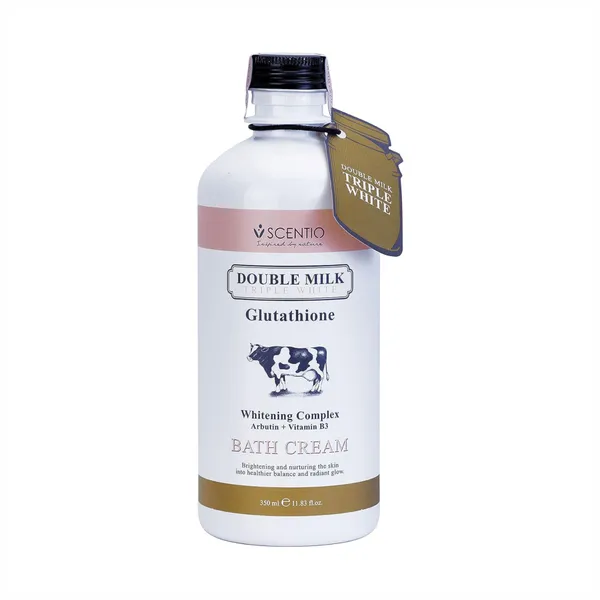 Bounty Bliss Scentio Organic Double Milk Triple Whitening Bath Cream (Made In THAILAND). Shower Gel that does whitening body cream and wash. 350ML — photo 1