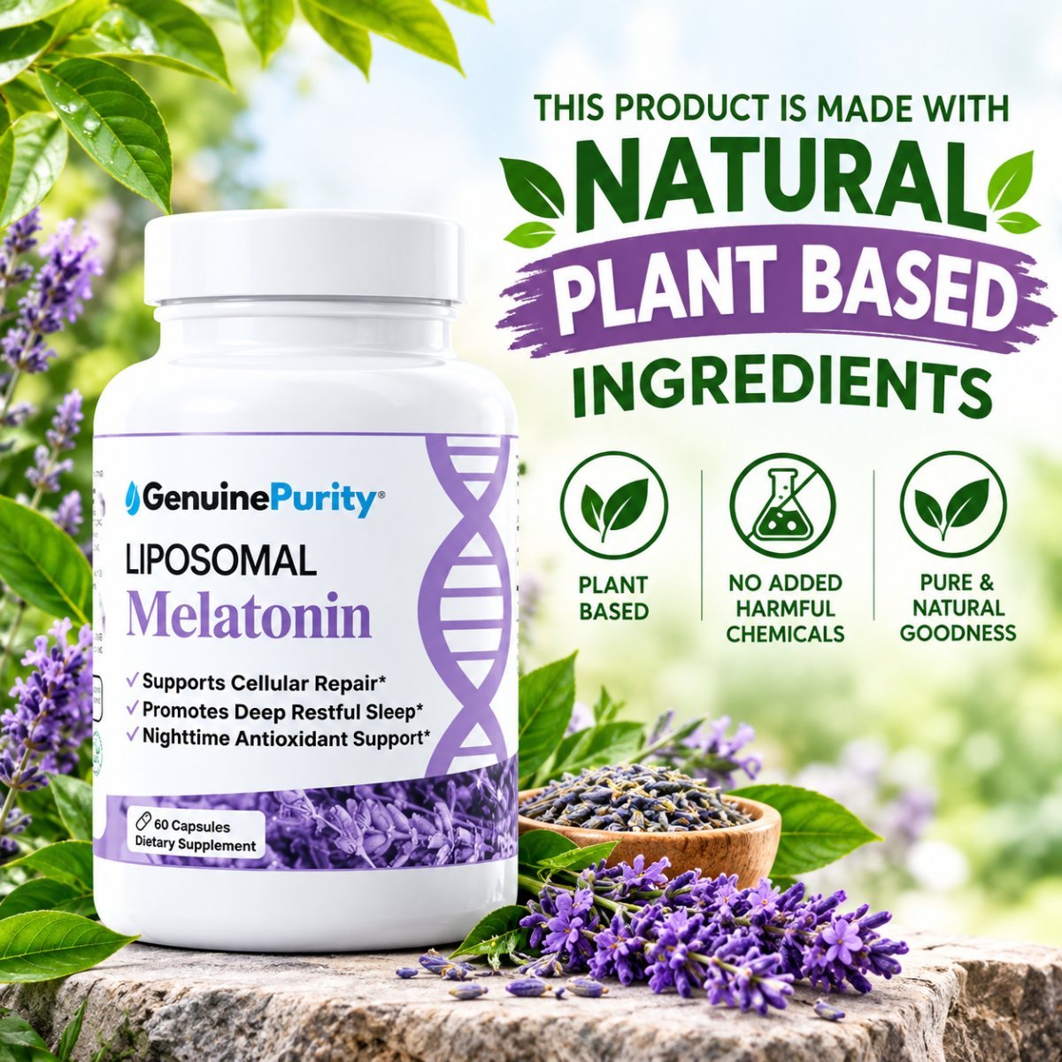Genuine Purity Liposomal Melatonin 60 cpasules — photo 4