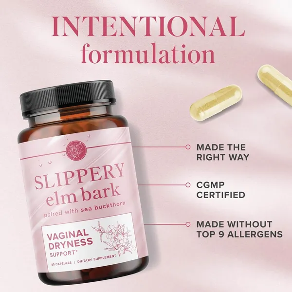 Bounty Bliss SLIPPERY ELM BARK VAGINAL 60 CAPSULES - Instant Tightener Rejuvenation Intimate Femine Firming — photo 2