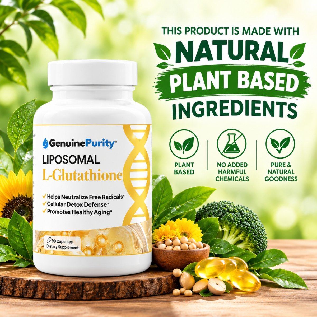 Genuine Purity Liposomal L-Glutathione 90 capsules — photo 2