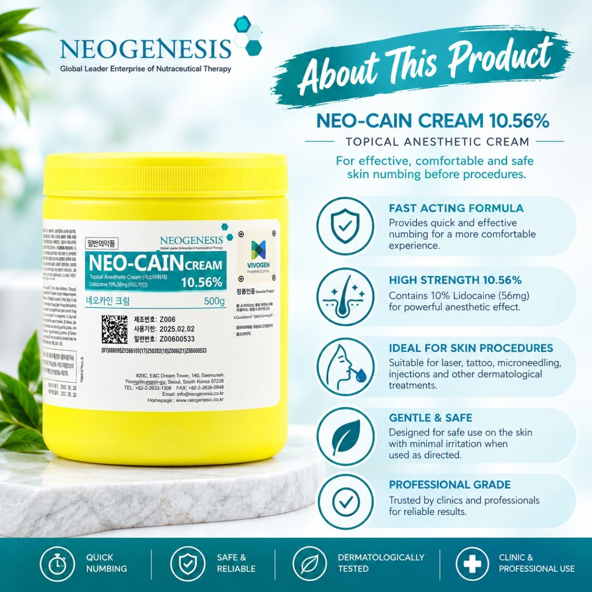 Bounty Bliss Neo Cain Cream 29.9% Extra Strength Pain Relief Cream | Fast Acting Topical Anesthetic for Tattoo, Waxing, Piercing & Laser Treatment — photo 3