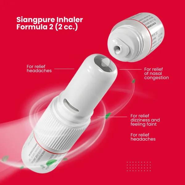 Bounty Bliss SIANG PURE Nasal Relief Inhaler 2 in 1 Inhaler |Refreshing And Aroma Oil Stick For Relief Of Nasal Congestion And Vertigo — photo 4