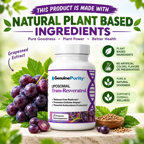 Bounty Bliss Genuine Purity Liposomal Trans-Resveratrol 60 capsules — photo 1