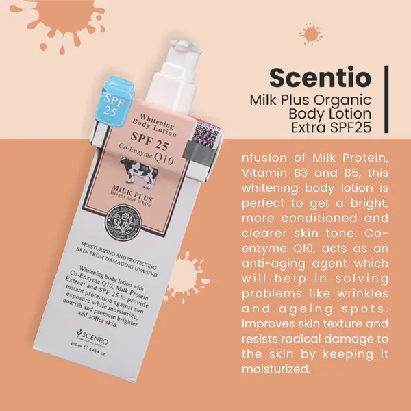 Bounty Bliss Scentio Milk Plus Organic Body Lotion Extra SPF25 250ML — photo 4
