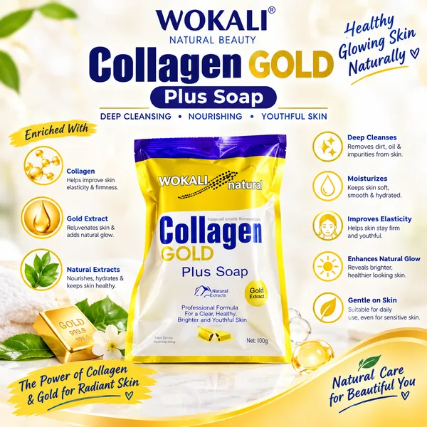 Bounty Bliss Collagen Gold Plus Soap for Skin Brightening & Anti-Aging Care | Deep Cleansing, Moisturizing & Skin Firming Bath Soap | Suitable for All Skin Types | 100g — photo 4