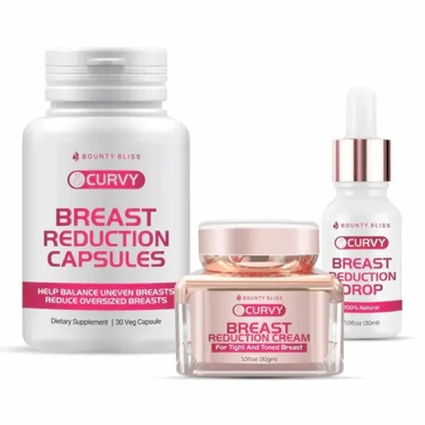 Bounty Bliss Curvy Breast Reduction Cream Breast Reduction Capsule Breast Reduction Serum Combo Pack