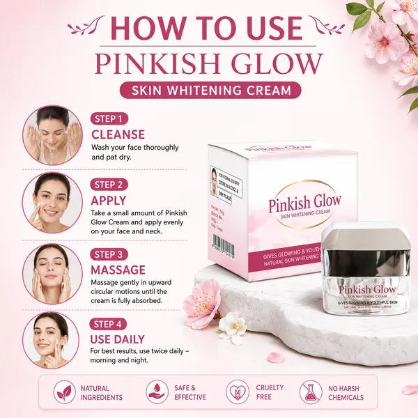 Bounty Bliss Pinkish Glow Skin Whitening Cream 30g | Brightening & Lightening Face Cream | Reduces Dark Spots, Pigmentation & Uneven Skin Tone | Hydrating Glow Cream for All Skin Types — photo 4