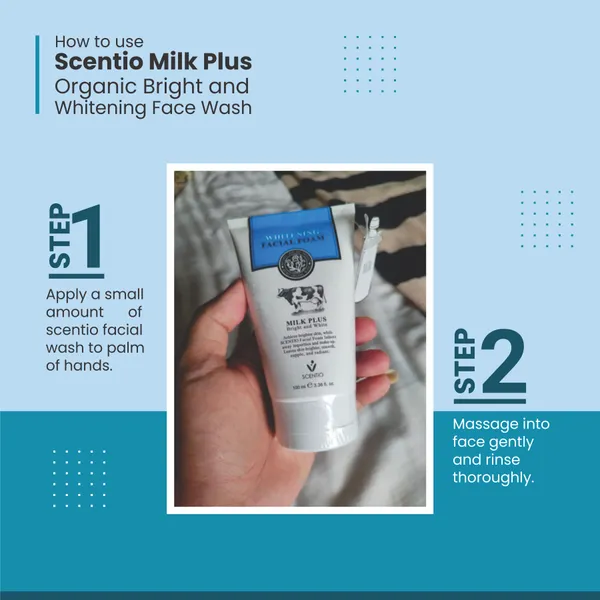 Bounty Bliss Scentio Milk Plus Organic Bright & Whitening Face Wash (Made In THAILAND). Natural Skin Care that makes face feel Fresh. For All Skin Types, 100 ML — photo 3