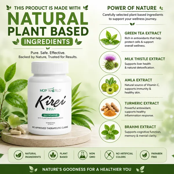 Bounty Bliss Kirei Skin Whitening Glutathione Capsules | Advanced Skin Brightening & Anti-Oxidant Formula | Supports Even Skin Tone & Radiant Glow | Daily Skin Care Supplement | 30 Capsules — photo 4
