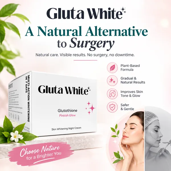 Bounty Bliss Gluta White Glutathione Pinkish Glow  Skin Whitening  Night Cream | Brightening & Anti-Pigmentation Face Cream | Hydrating & Even Tone Formula | Suitable for All Skin Types | 50g — photo 3