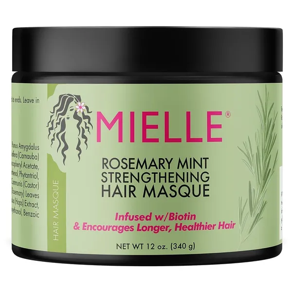 Bounty Bliss Mielle Bundle Rosemary Mint Strengthening Shampoo 355 ML & Rosemary Mint Strengthening Hair Masque 340 Gram — photo 3