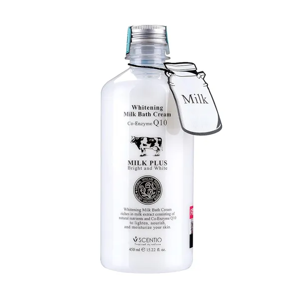 Bounty Bliss Scentio Milk Plus Organic Whitening Body Wash & Moisturizer (Cream) (Made In THAILAND). Shower Gel excellent for dry skin. 2-in-1 Wash and Moisturize 450 ML — photo 1