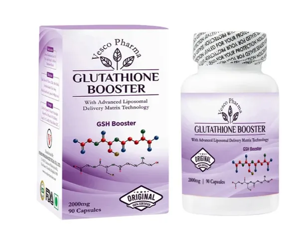 Bounty Bliss Vesco Pharma Glutathione Booster Capsules 90 Count | Skin Brightening & Antioxidant Support | Helps Improve Skin Tone & Detoxification | Daily Health Supplement — photo 1