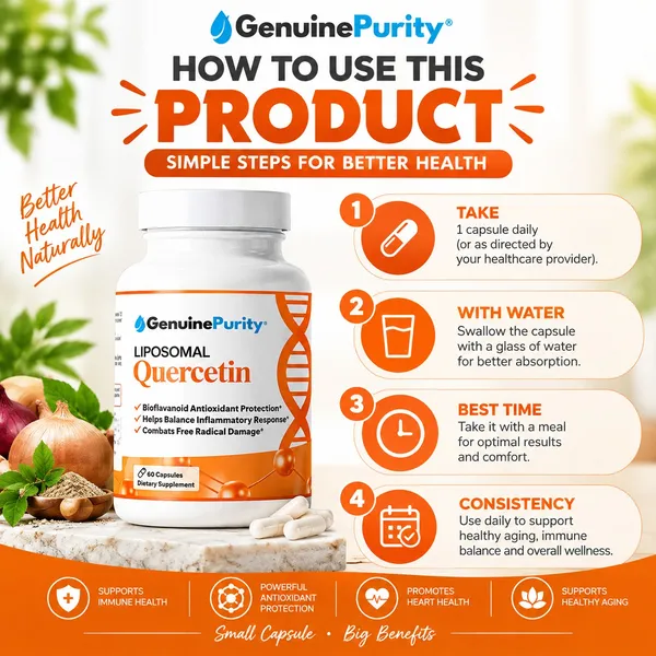 Bounty Bliss Genuine Purity Liposomal Quercetin  60 capsules — photo 3