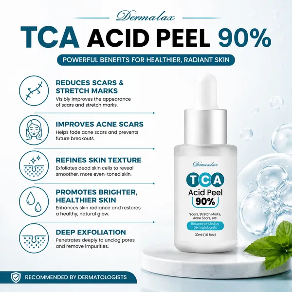 Bounty Bliss Dermalax TCA Peel 90%  Professional Deep Exfoliating Radiance Chemical Peel 30 ml — photo 3